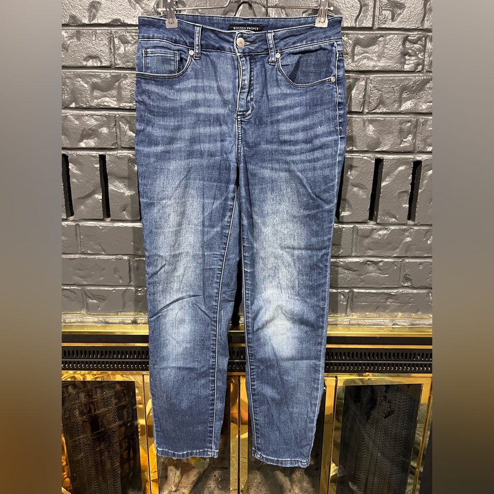 Boston Proper Dark Blue Straight Jeans